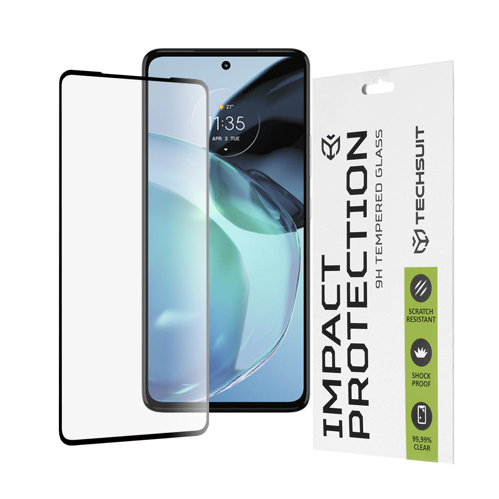 Folie de protectie Techsuit 111D Full Cover / Full Glue Glass compatibil cu Motorola Moto G72, Negru