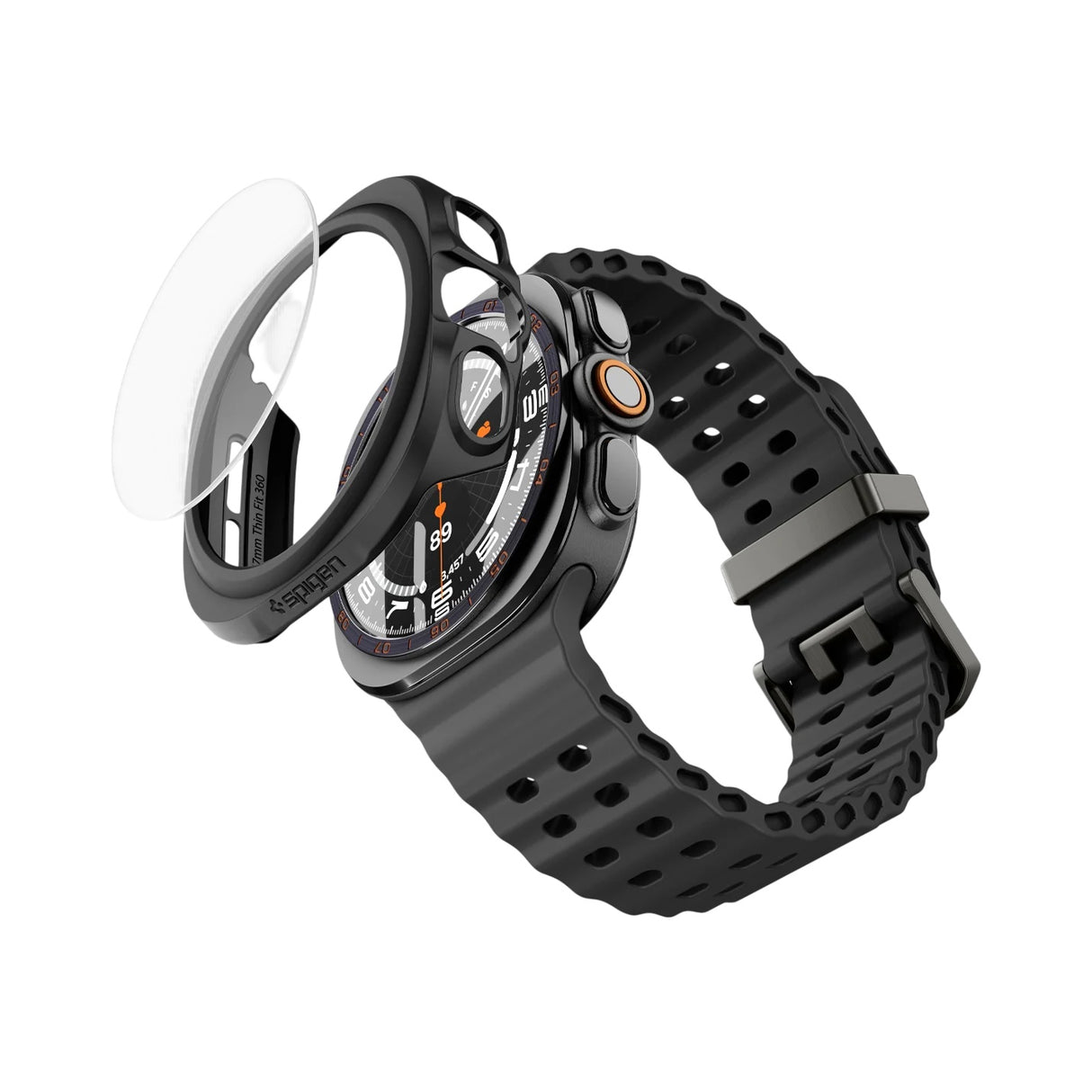 Husa smartwatch Spigen compatibil cu Samsung Galaxy Watch Ultra 2, Negru