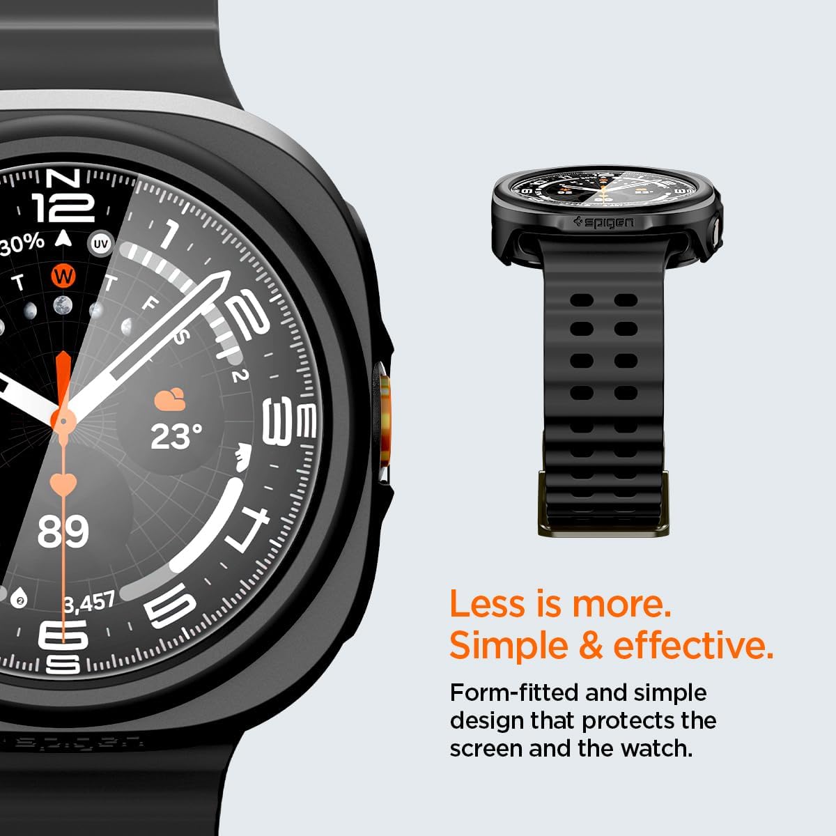 Husa smartwatch Spigen compatibil cu Samsung Galaxy Watch Ultra 2, Negru