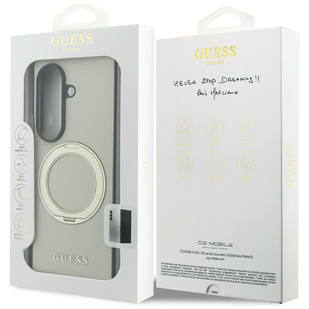 Husa de protectie Guess Ring Stand compatibil cu Samsung Galaxy Z Fold8 Ultra, Bej
