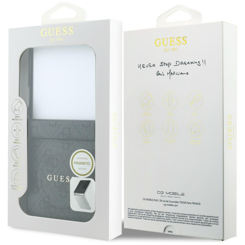 Husa de protectie Guess 4G Leather Classic compatibil cu Samsung Galaxy Z Flip8, Negru