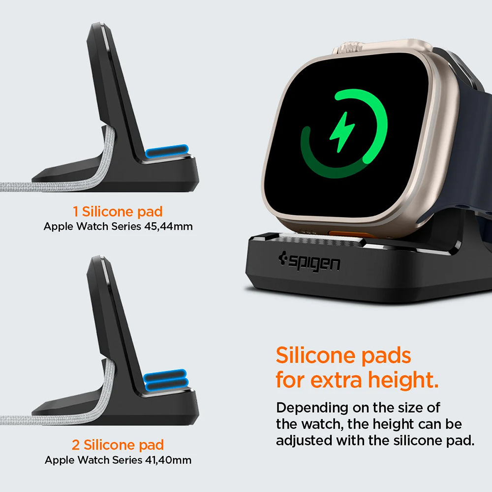 Suport Incarcator Spigen Apple Watch (AMP05764), Policarbonat, Negru