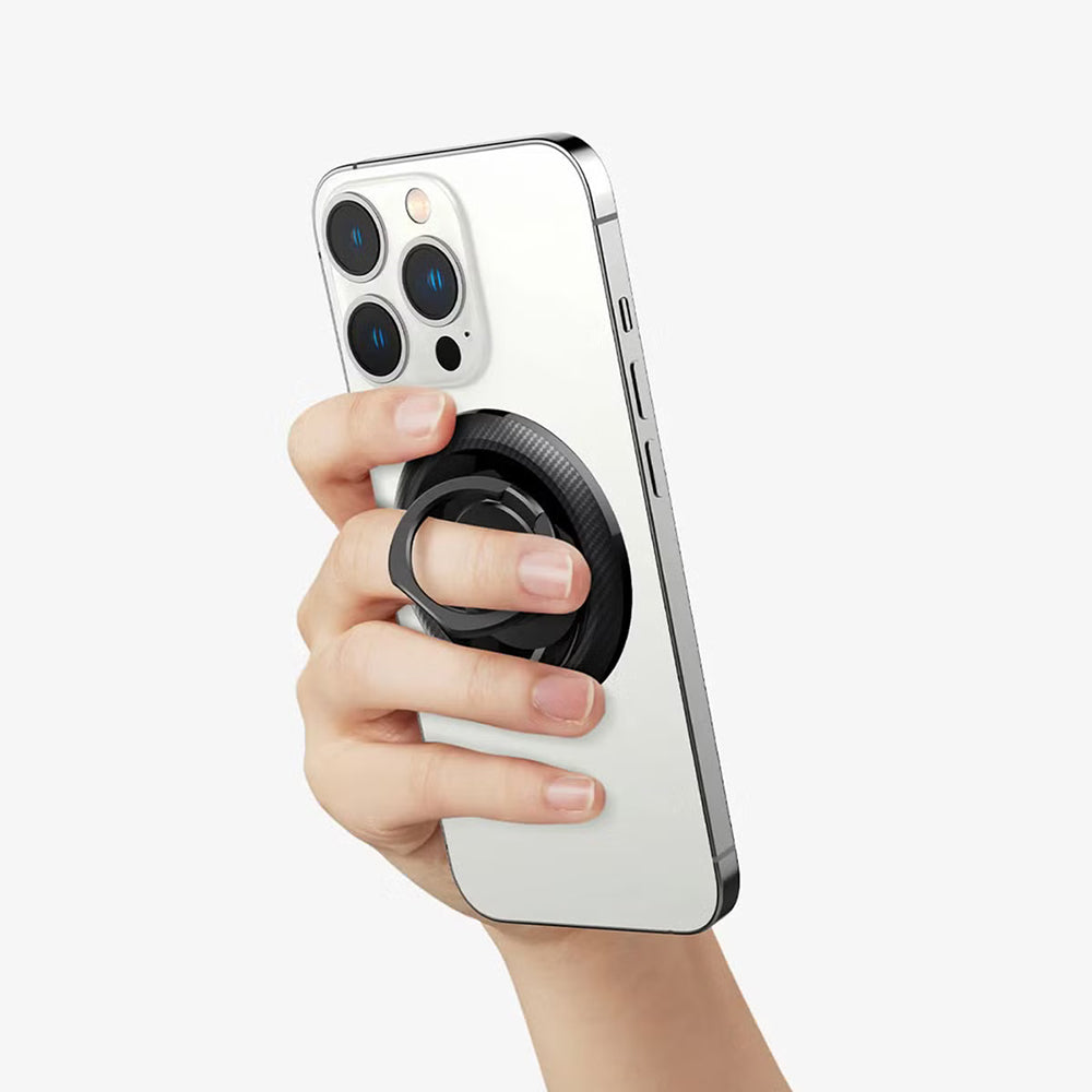 Suport Inel Spigen O-Mag OM100 (AMP05505), Magnet Puternic, Rotație 360°, Negru