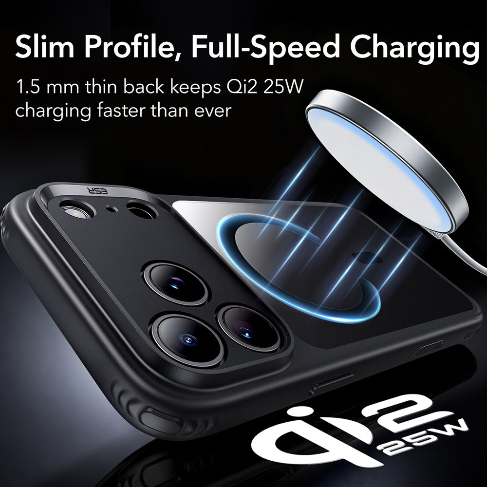 Husa de protectie ESR Classic Hybrid HaloLock compatibil cu iPhone 17 Pro Max / iPhone 18 Pro Max, Negru Transparent