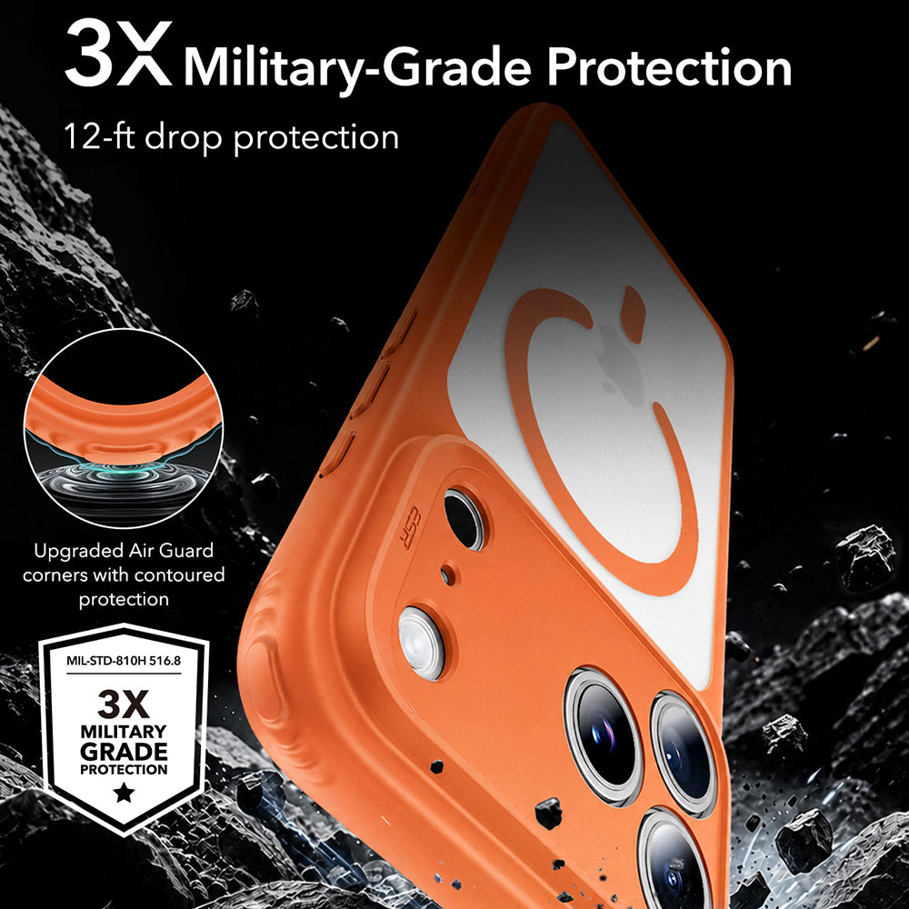 Husa de protectie ESR Classic Hybrid HaloLock compatibil cu iPhone 18 Pro, Portocaliu