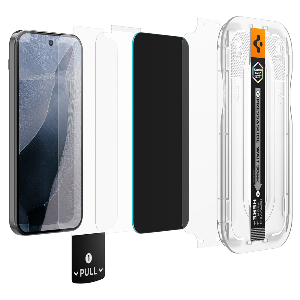 Folie de protectie Spigen Glas.tR EZ-FIT Pro compatibil cu Google Pixel 11 Pro XL / 10 Pro XL / 9 Pro XL, Privacy