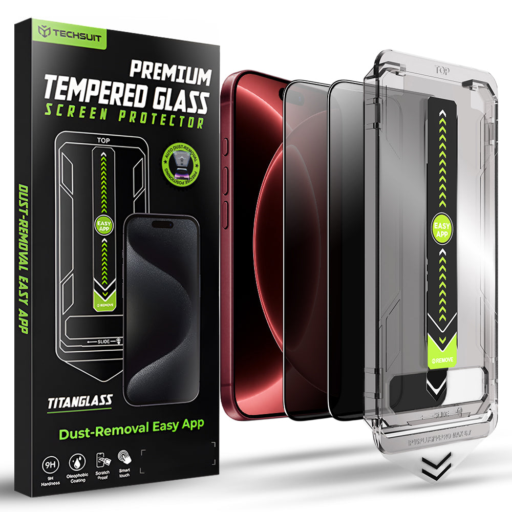 Folie de protectie Techsuit TitanGlass FullCover compatibil cu iPhone 18 Pro Max, Privacy