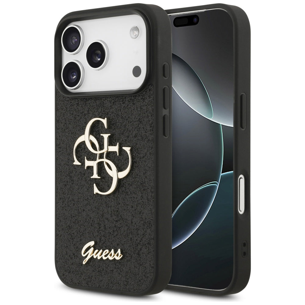 Husa de protectie Guess Glitter Series compatibil cu iPhone 18 Pro, Negru