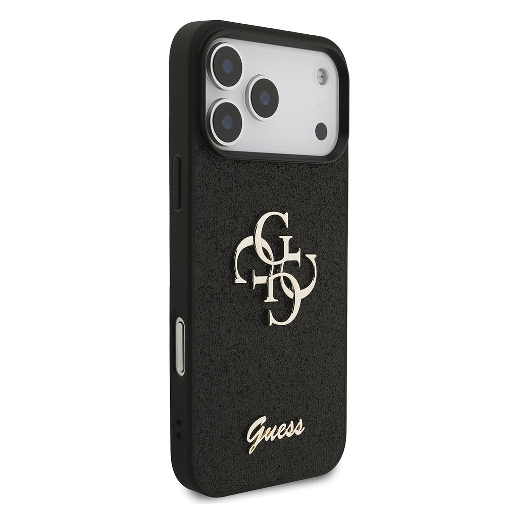 Husa de protectie Guess Glitter Big 4G compatibil cu iPhone 18 Pro Max, Negru