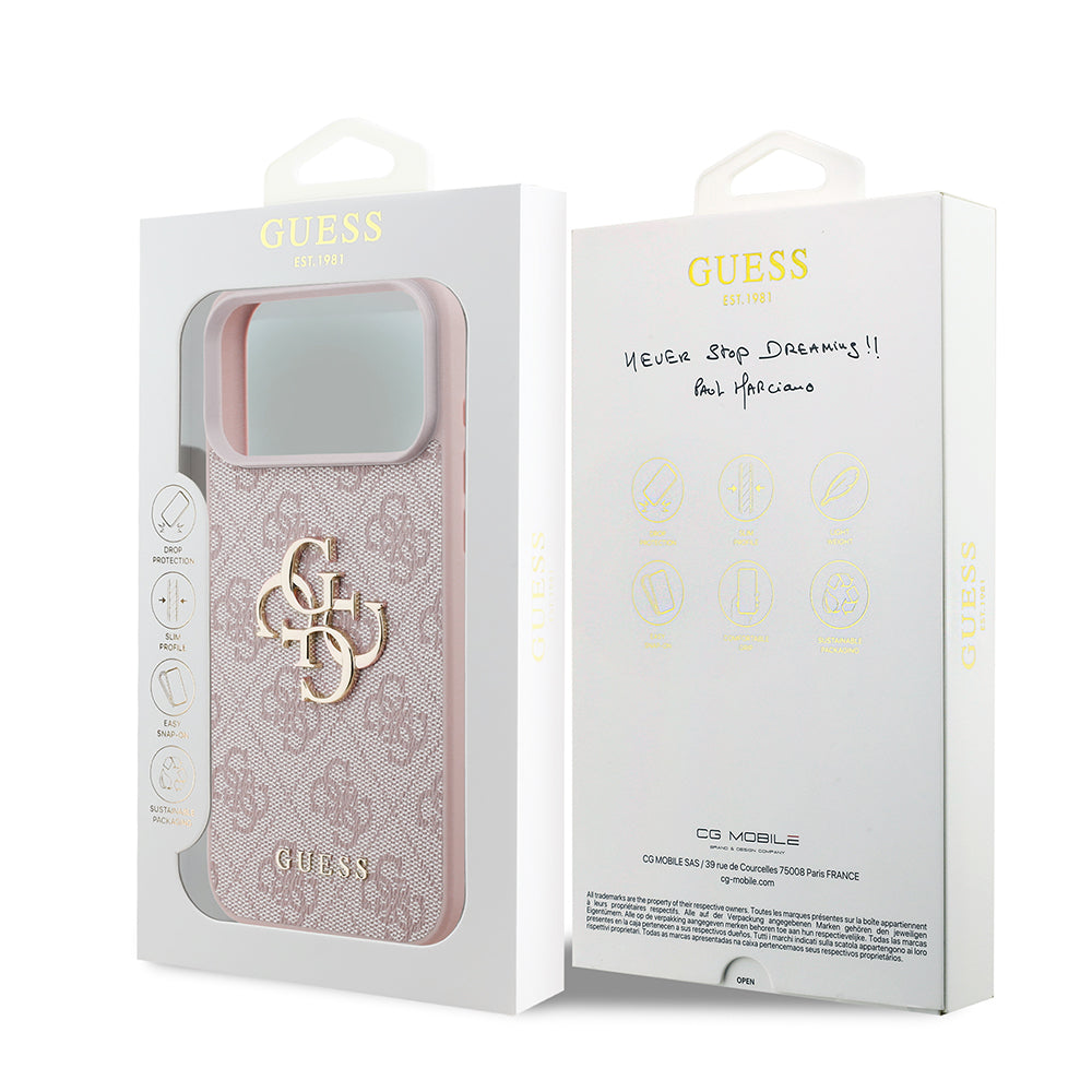 Husa de protectie Guess Hardcase 4G compatibil cu iPhone 18 Pro, Roz