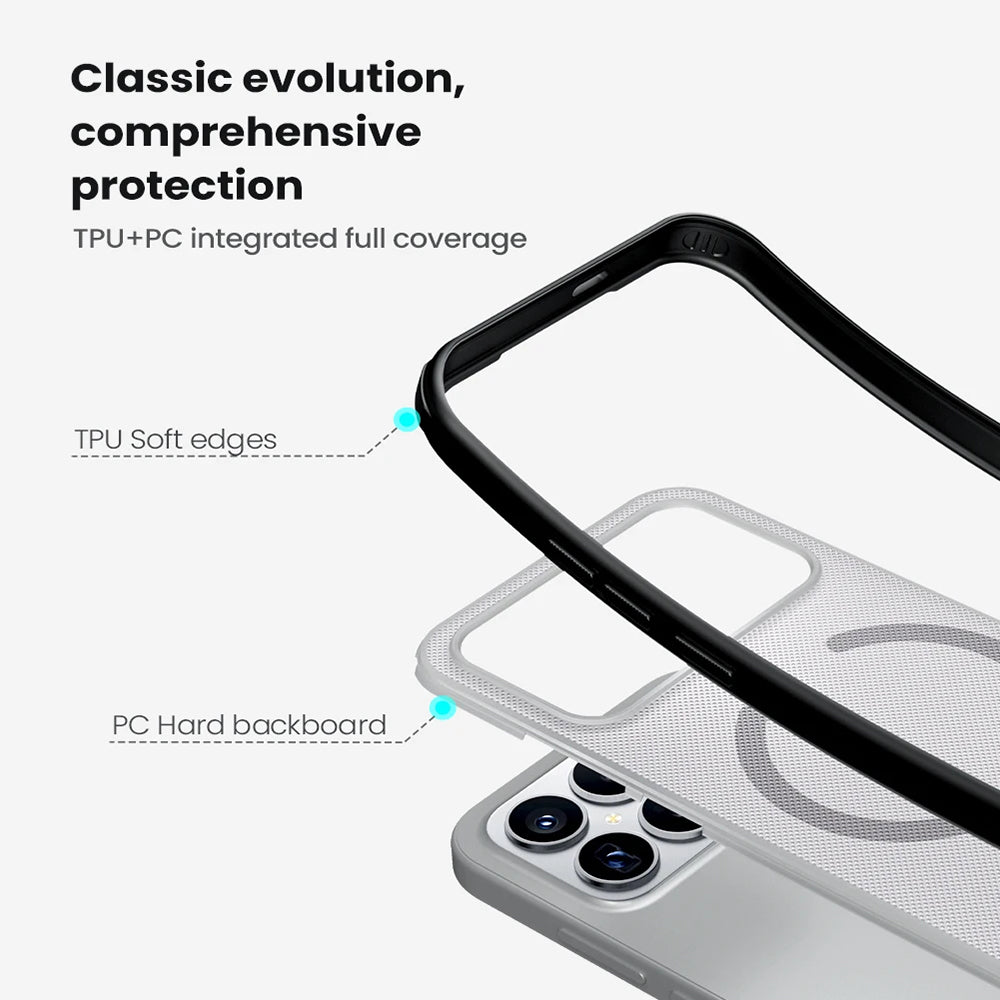 Husa de protectie Nillkin Super Frosted Shield Pro Magnetic compatibil cu Xiaomi Poco F8 Ultra, Negru Transparent