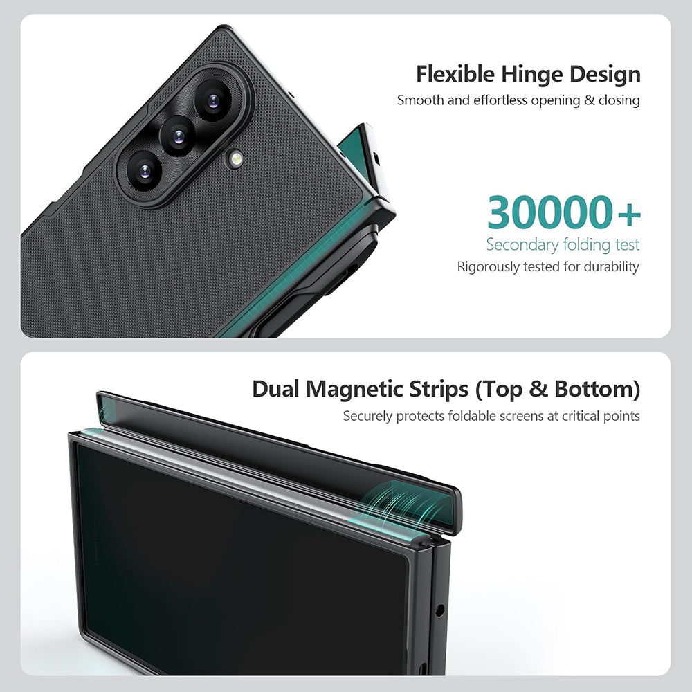 Husa de protectie Nillkin Super Frosted Shield Fold compatibil cu Samsung Galaxy Z Fold8 Ultra, Negru