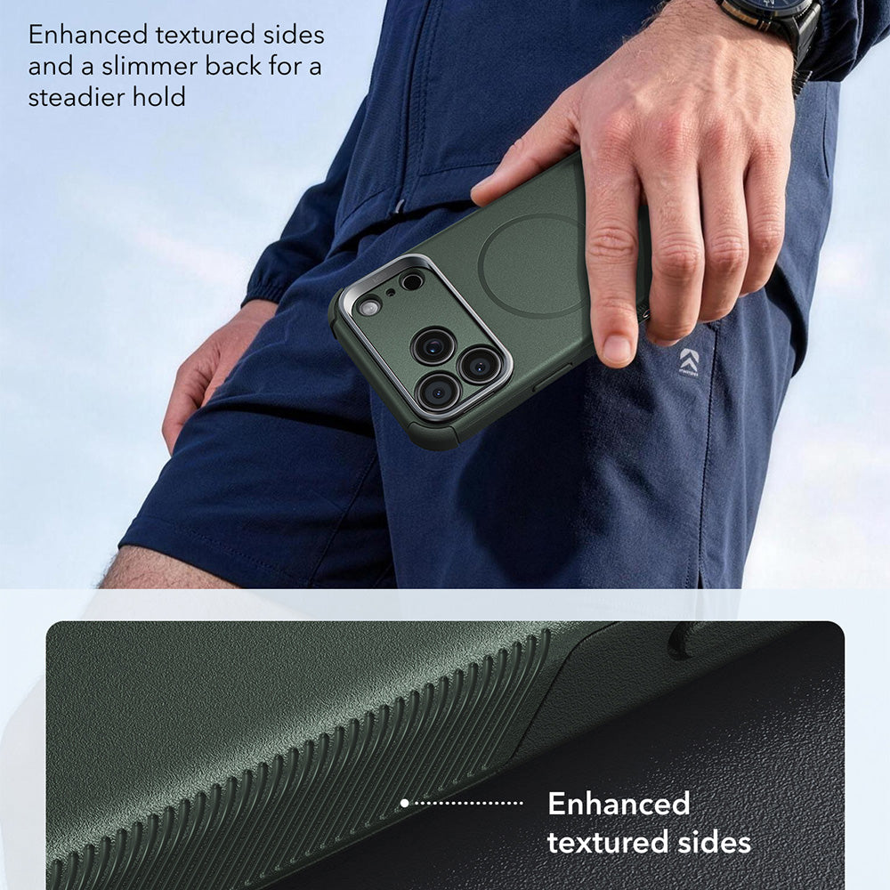 Husa de protectie ESR Cyber Armor compatibil cu iPhone 18 Pro Max / iPhone 17 Pro Max, Verde
