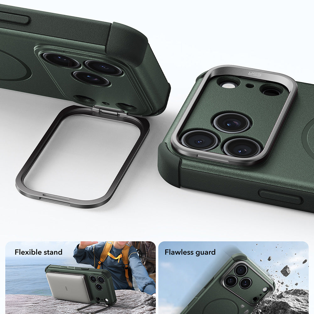 Husa de protectie ESR Cyber Armor compatibil cu iPhone 18 Pro Max / iPhone 17 Pro Max, Verde