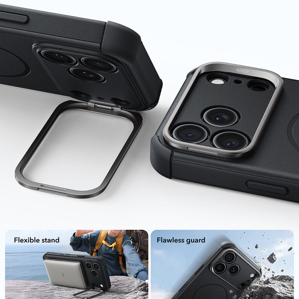 Husa de protectie ESR Cyber Armor compatibil cu iPhone 17 Pro Max / iPhone 18 Pro Max, Negru