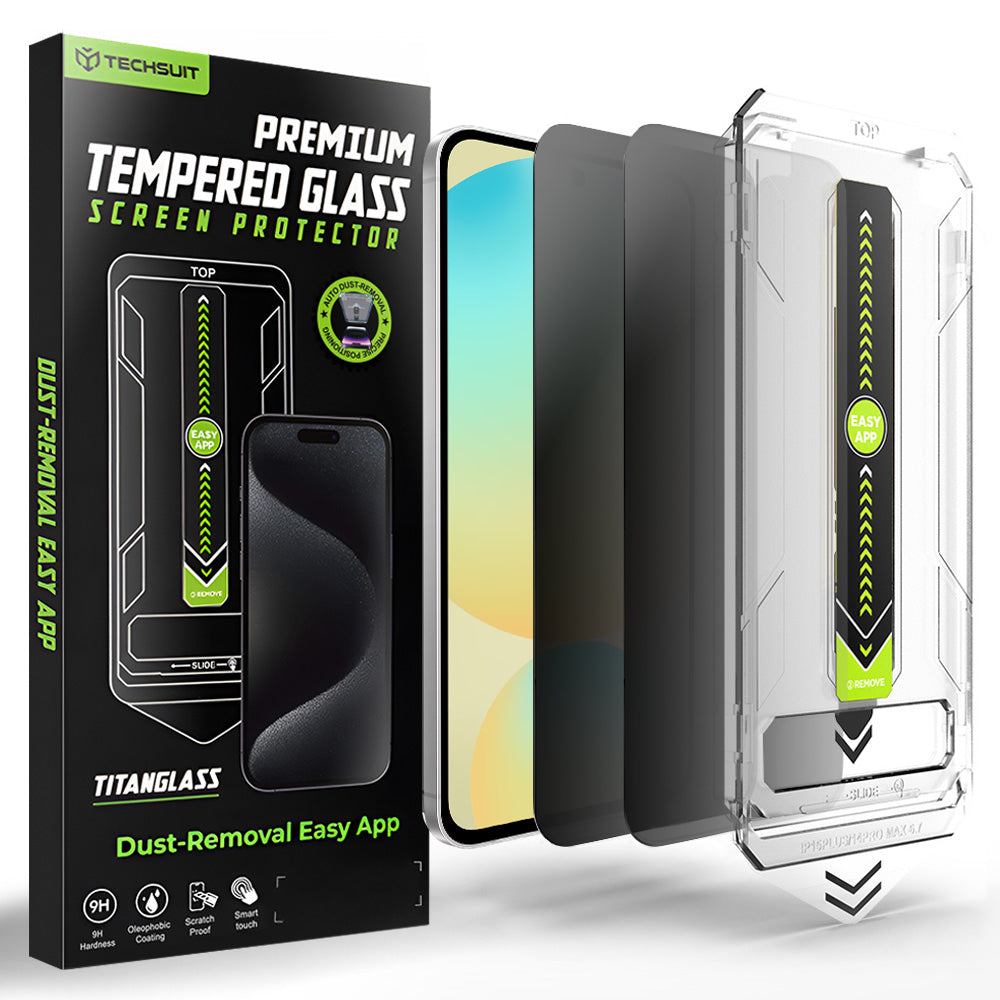 Folie de protectie Techsuit TitanGlass CrystalHD compatibil cu Samsung Galaxy S24 FE / A56 5G, Privacy