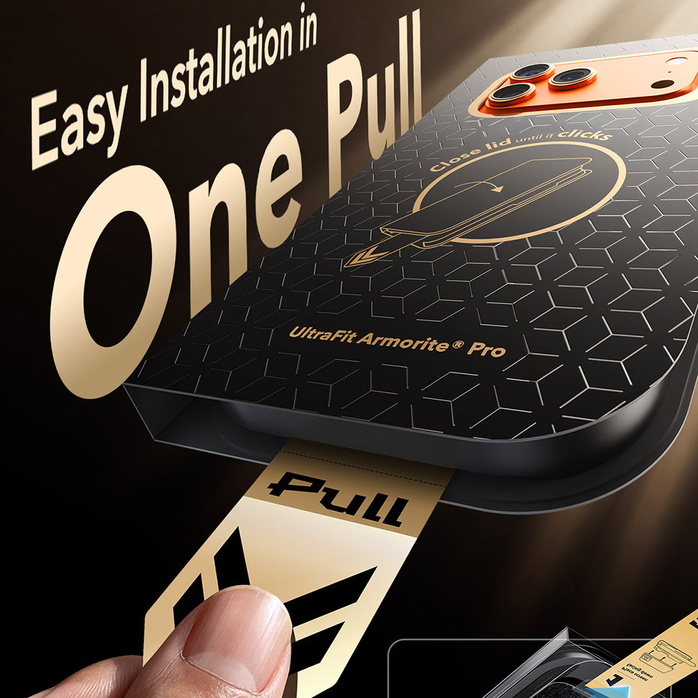 Folie de protectie ESR Armorite Pro UltraFit compatibil cu iPhone 17 Pro Max / iPhone 18 Pro Max, Negru