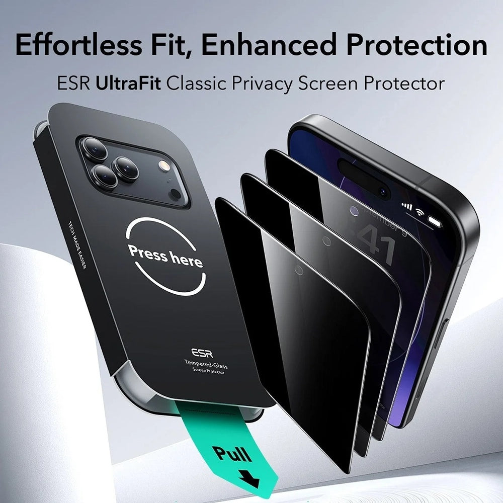 Folie de protectie ESR compatibil cu iPhone 18 Pro Max, Negru
