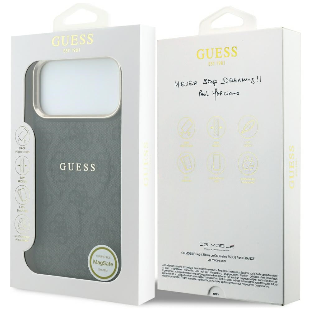 Husa de protectie Guess 4G Embossed Classic compatibil cu iPhone 18 Pro / iPhone 17 Pro, Negru