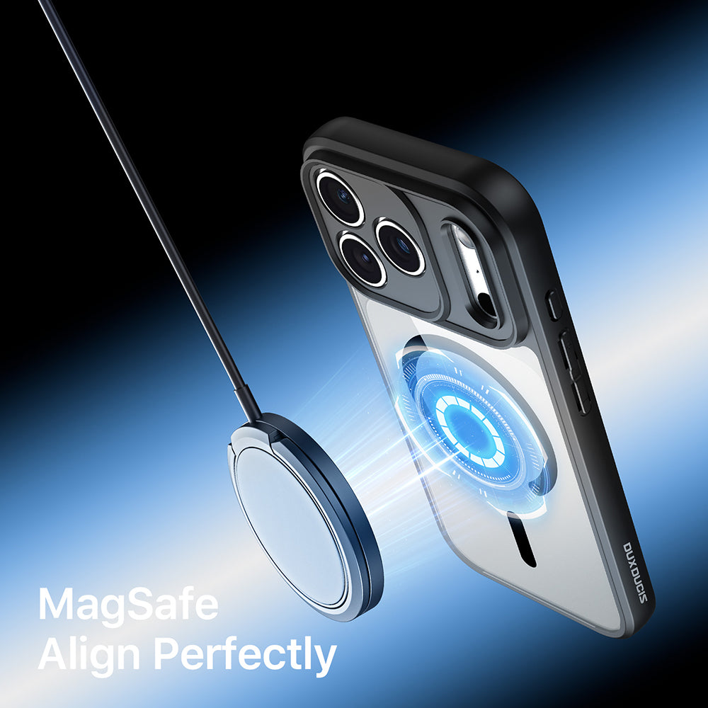 Husa de protectie Dux Ducis Aimo MagSafe compatibil cu iPhone 17 Pro / iPhone 18 Pro, Negru