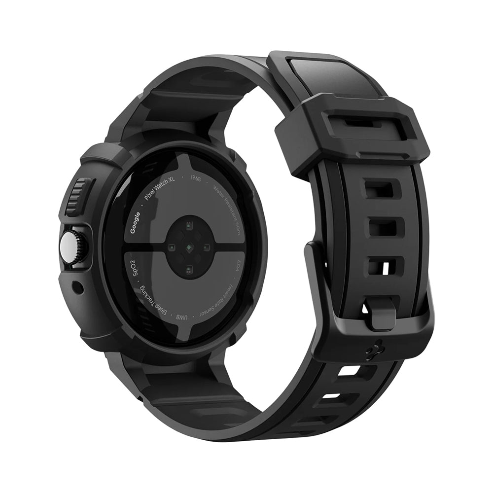 Curea smartwatch Spigen Rugged Armor Pro compatibil cu Google Pixel Watch 5 / Watch 4 41mm, Negru