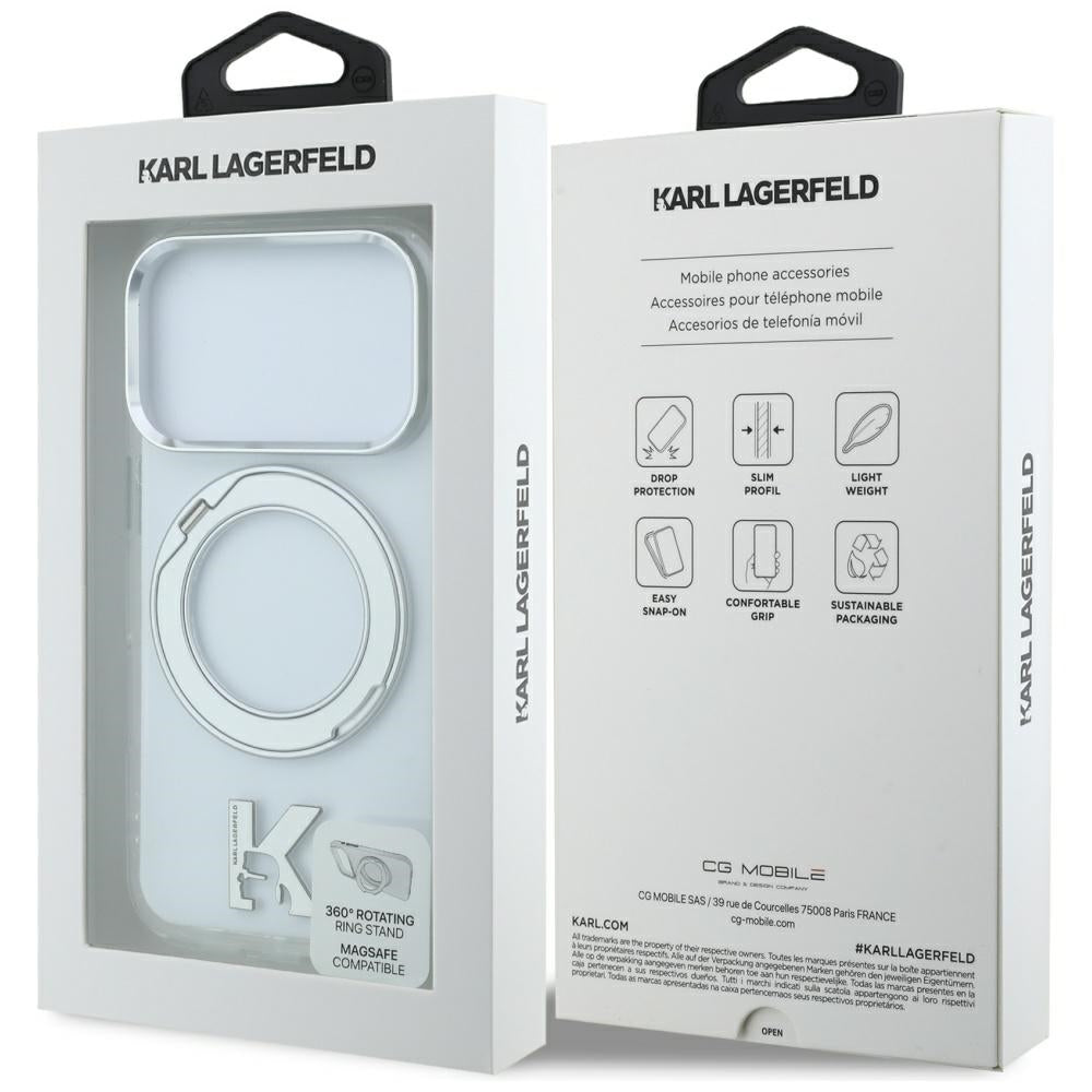 Husa de protectie Karl Lagerfeld compatibil cu iPhone 18 Pro / iPhone 17 Pro, Transparent