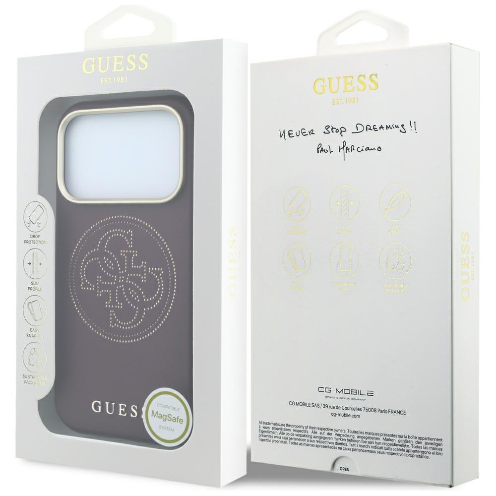 Husa de protectie Guess compatibil cu iPhone 17 Pro Max / iPhone 18 Pro Max, Bordo