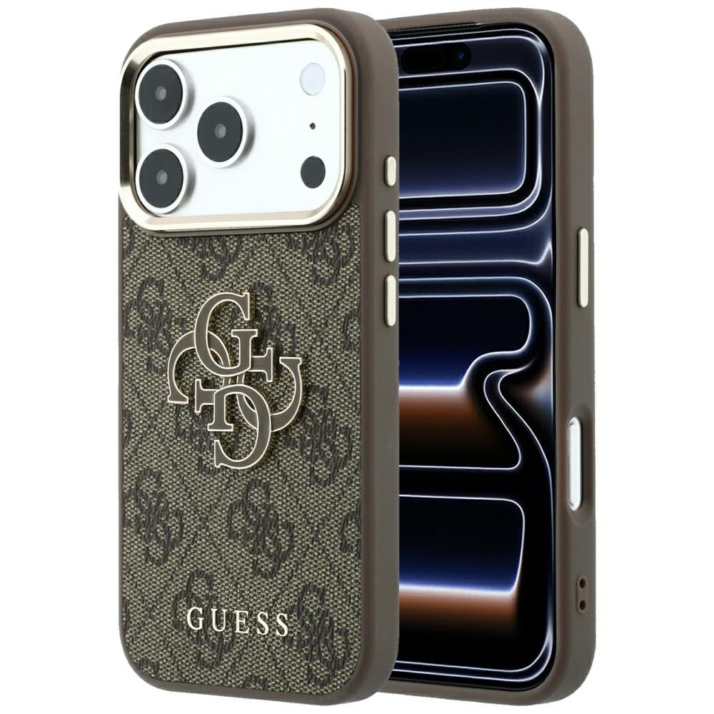 Husa de protectie Guess Hardcase 4G compatibil cu iPhone 18 Pro Max / iPhone 17 Pro Max, Maro