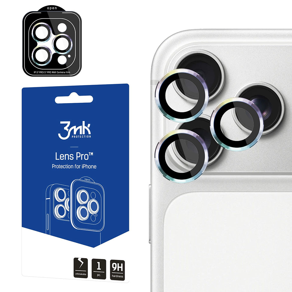 Folie de protectie 3mk Lens Protection Pro compatibil cu iPhone 18 Pro / iPhone 18 Pro Max, Multicolor