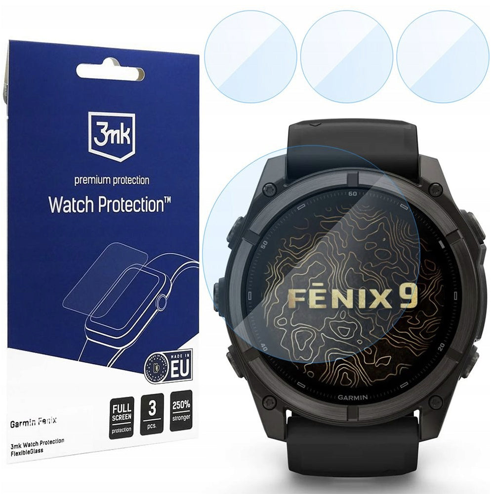 Folie de protectie smartwatch 3mk compatibil cu Garmin Fenix 9 51mm, Transparent