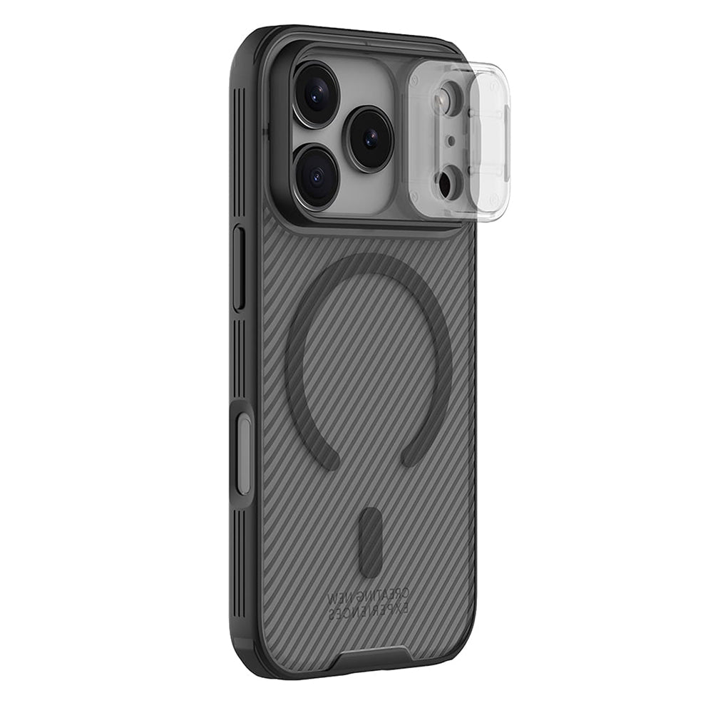 Husa de protectie Nillkin CamShield Pro Magnetic compatibil cu iPhone 17 Pro Max / iPhone 18 Pro Max, Negru Transparent