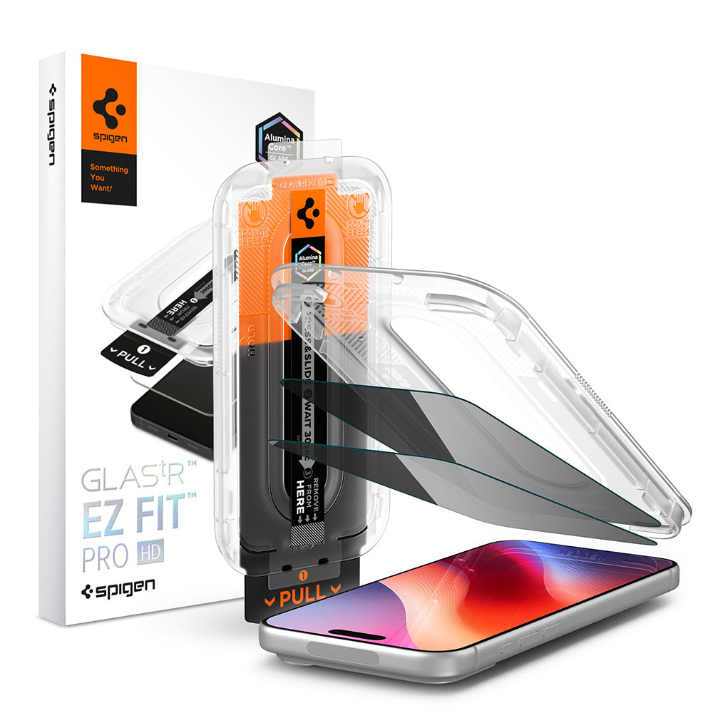 Folie de protectie Spigen Glas.tR EZ-FIT Pro HD compatibil cu iPhone 18 Pro Max, Privacy