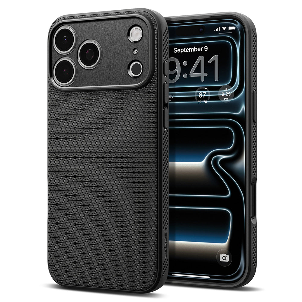 Husa de protectie Spigen Liquid Air compatibil cu iPhone 17 Pro Max / iPhone 18 Pro Max, Negru