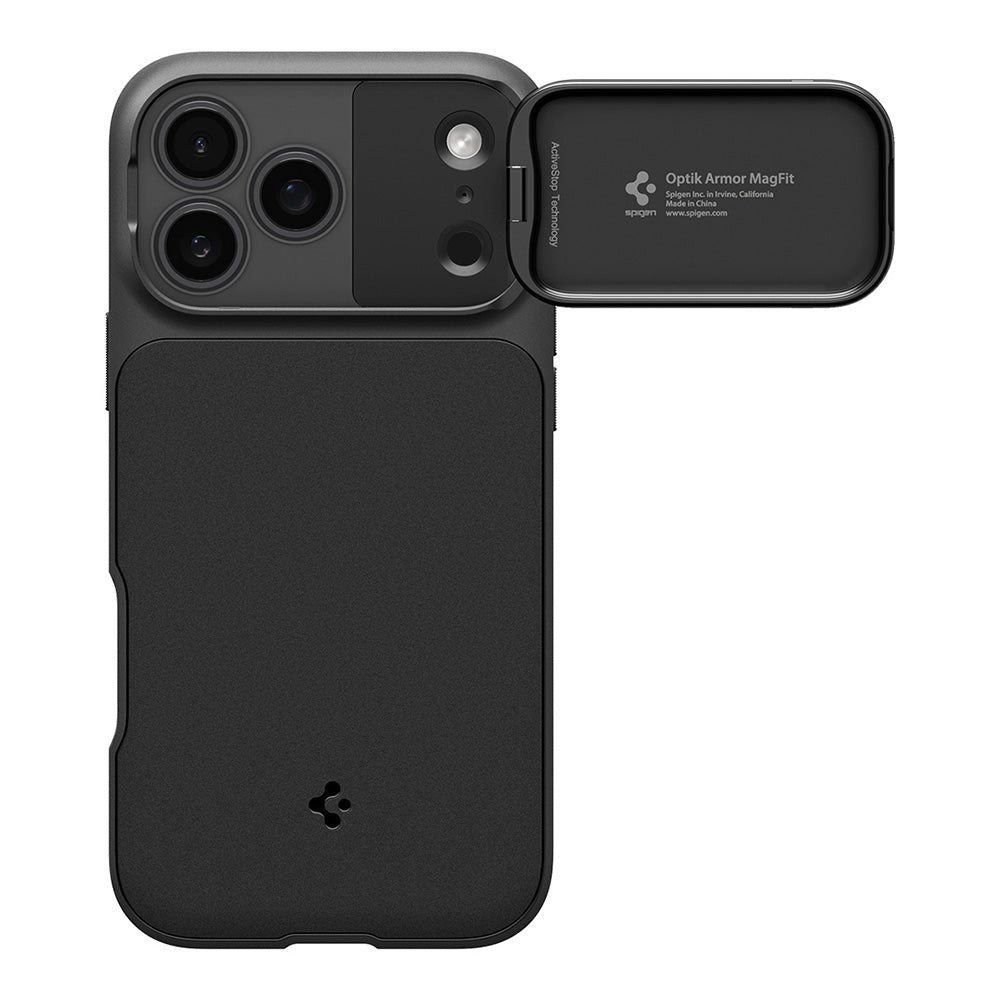 Husa de protectie Spigen Optik Armor compatibil cu iPhone 17 Pro Max / iPhone 18 Pro Max, Negru