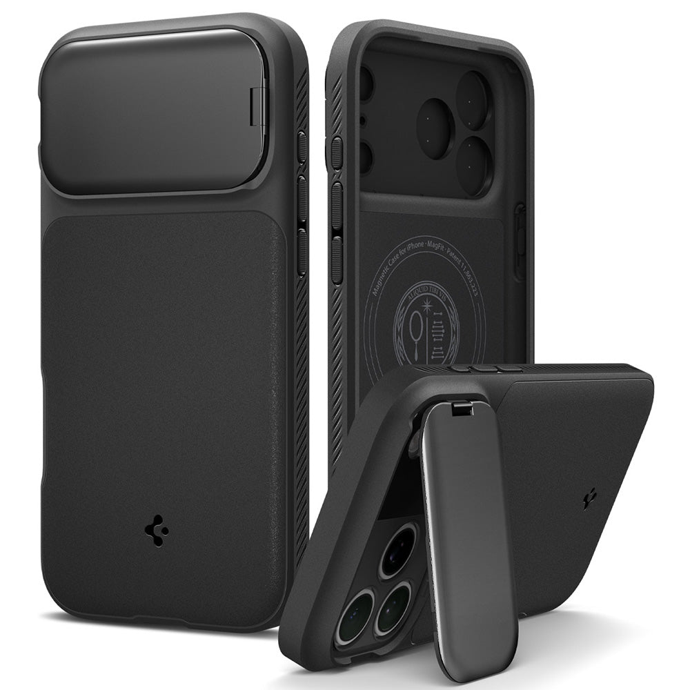 Husa de protectie Spigen Optik Armor compatibil cu iPhone 17 Pro Max / iPhone 18 Pro Max, Negru