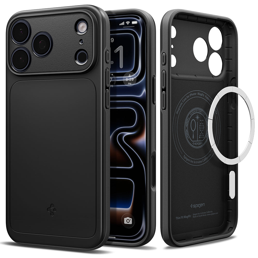 Husa de protectie Spigen Thin Fit compatibil cu iPhone 17 Pro / iPhone 18 Pro, Negru
