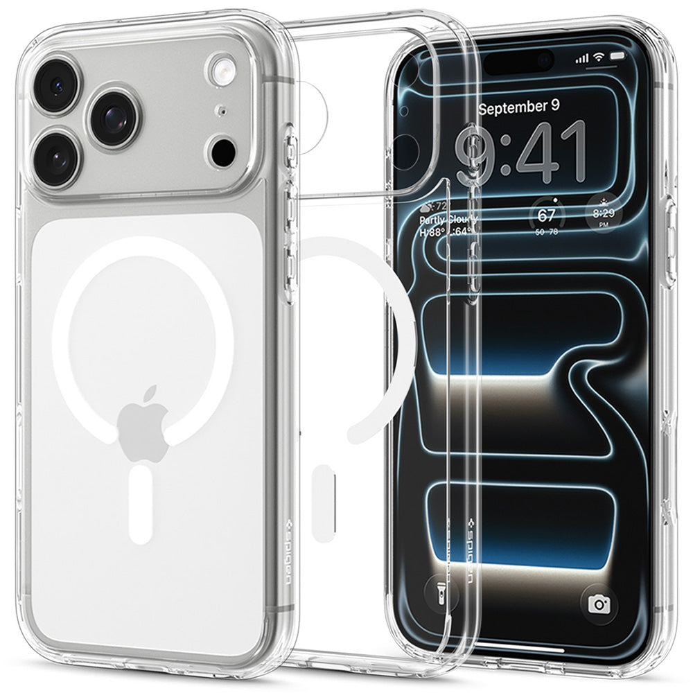 Husa de protectie Spigen Ultra Hybrid compatibil cu iPhone 17 Pro / iPhone 18 Pro, Alb