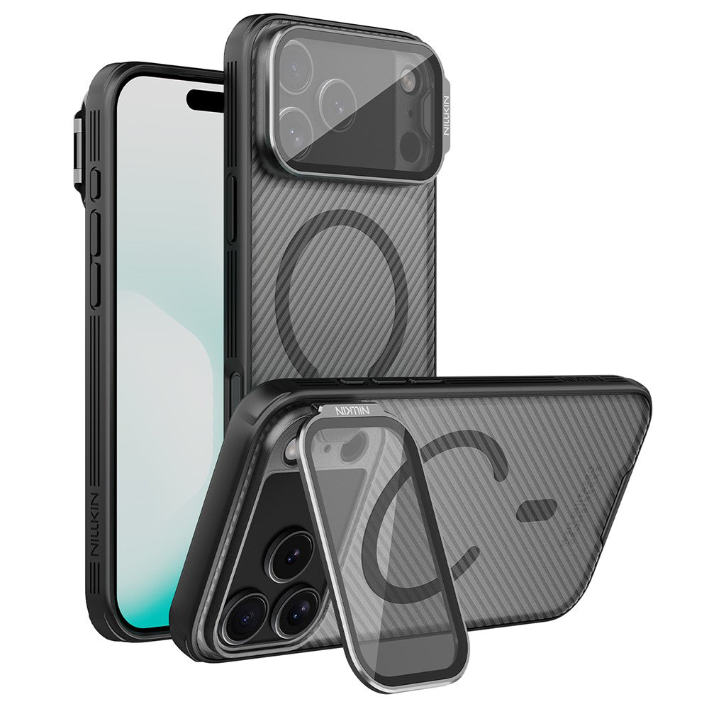 Husa de protectie Nillkin CamShield Prop Magnetic compatibil cu iPhone 17 Pro Max / iPhone 18 Pro Max, Negru Transparent