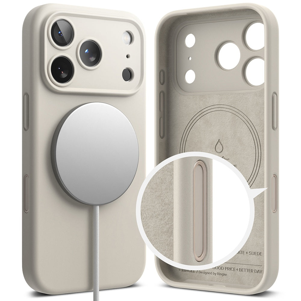 Husa de protectie Ringke compatibil cu iPhone 18 Pro, Crem