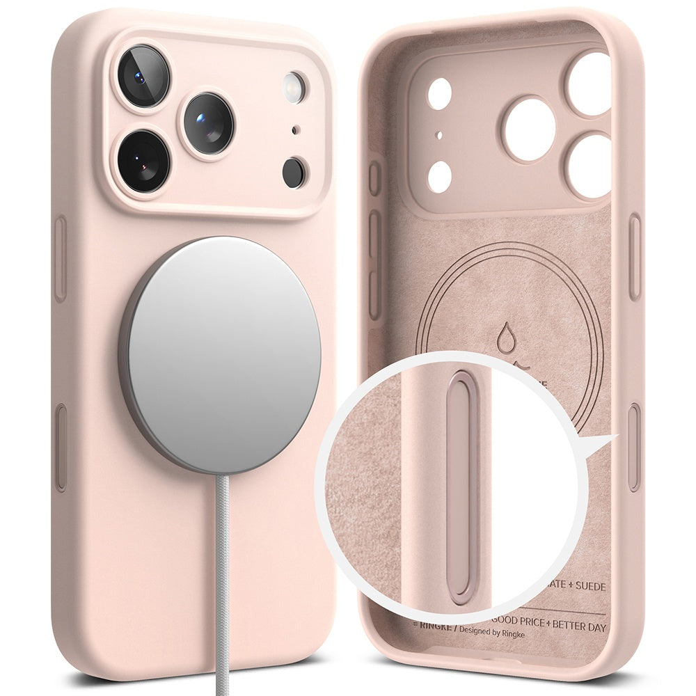 Husa de protectie Ringke Silicone MagSafe compatibil cu iPhone 18 Pro Max, Roz