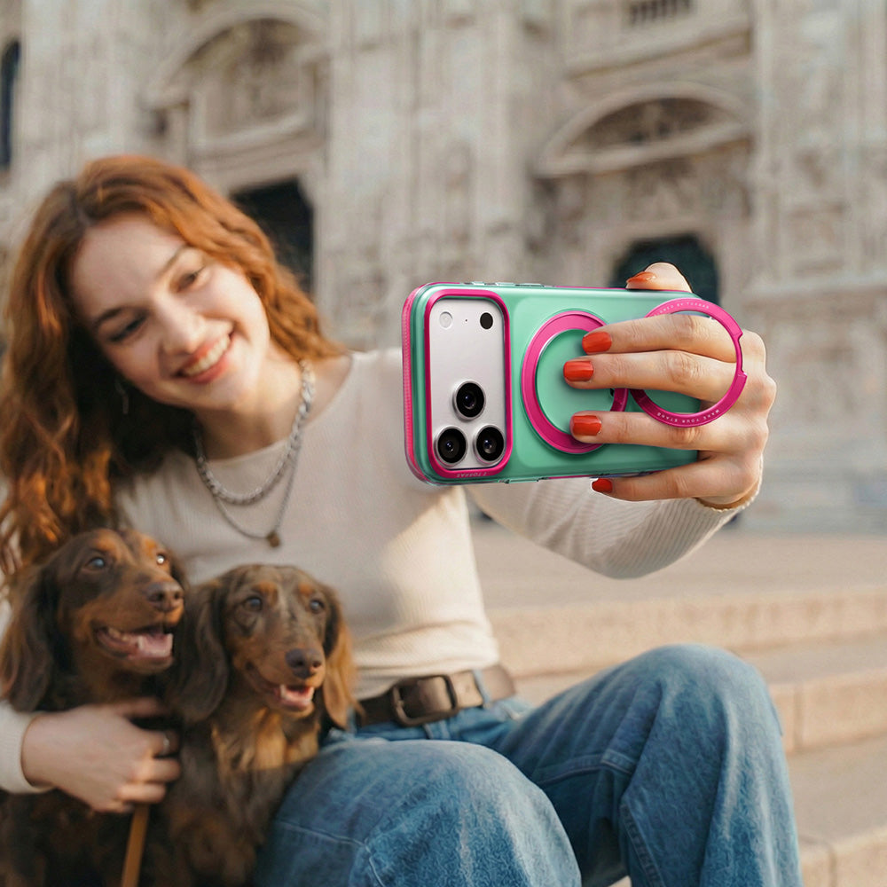Husa de protectie Torras Ostand O3 compatibil cu iPhone 17 Pro Max / iPhone 18 Pro Max, Verde