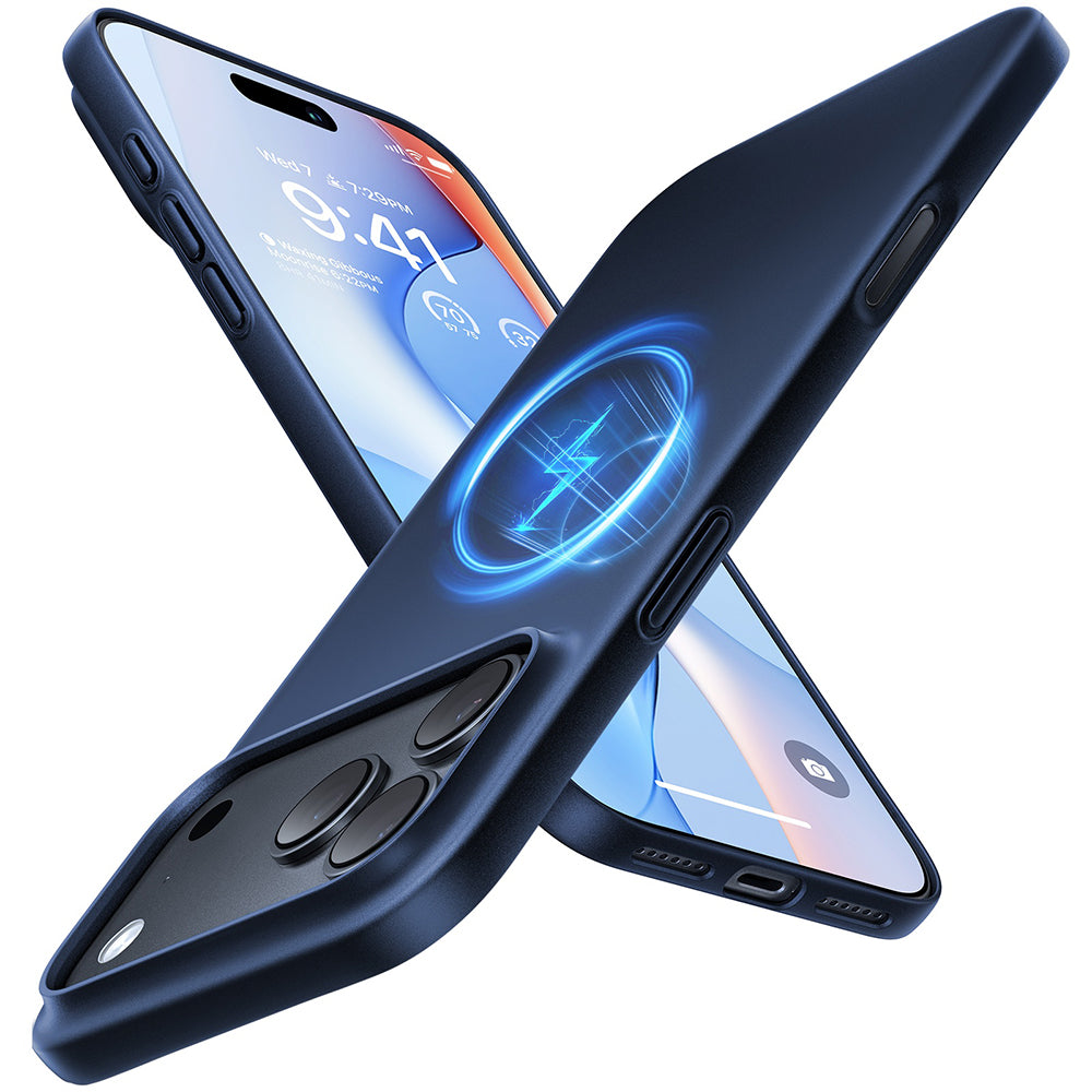 Husa de protectie Torras OriginFit-Mag compatibil cu iPhone 18 Pro Max / iPhone 17 Pro Max, Albastru