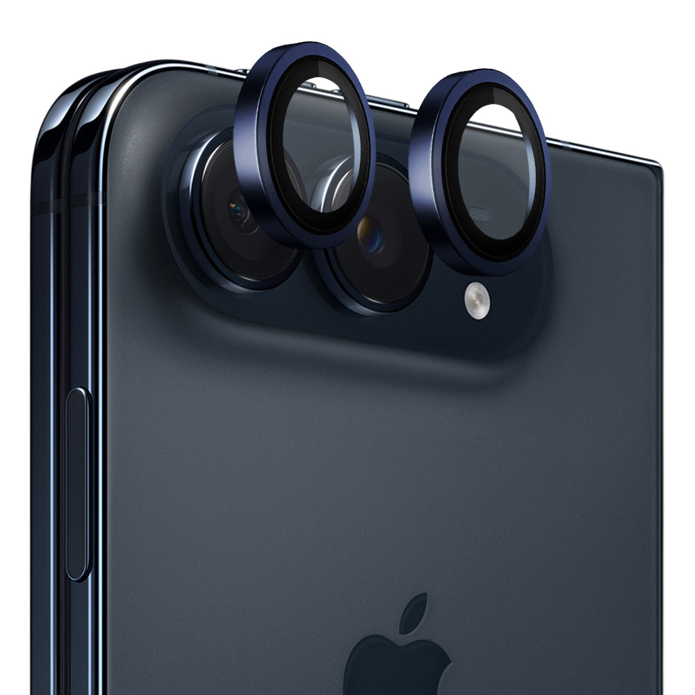 Folie de protectie Blueo Original Metal Frame Lens Glass compatibil cu iPhone Duo, Albastru