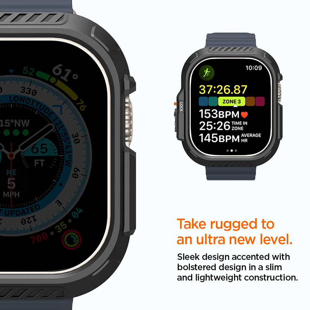 Husa smartwatch Spigen Apple Watch Ultra compatibil cu Ultra / Ultra 2 / Ultra 3 / Ultra 4, Negru