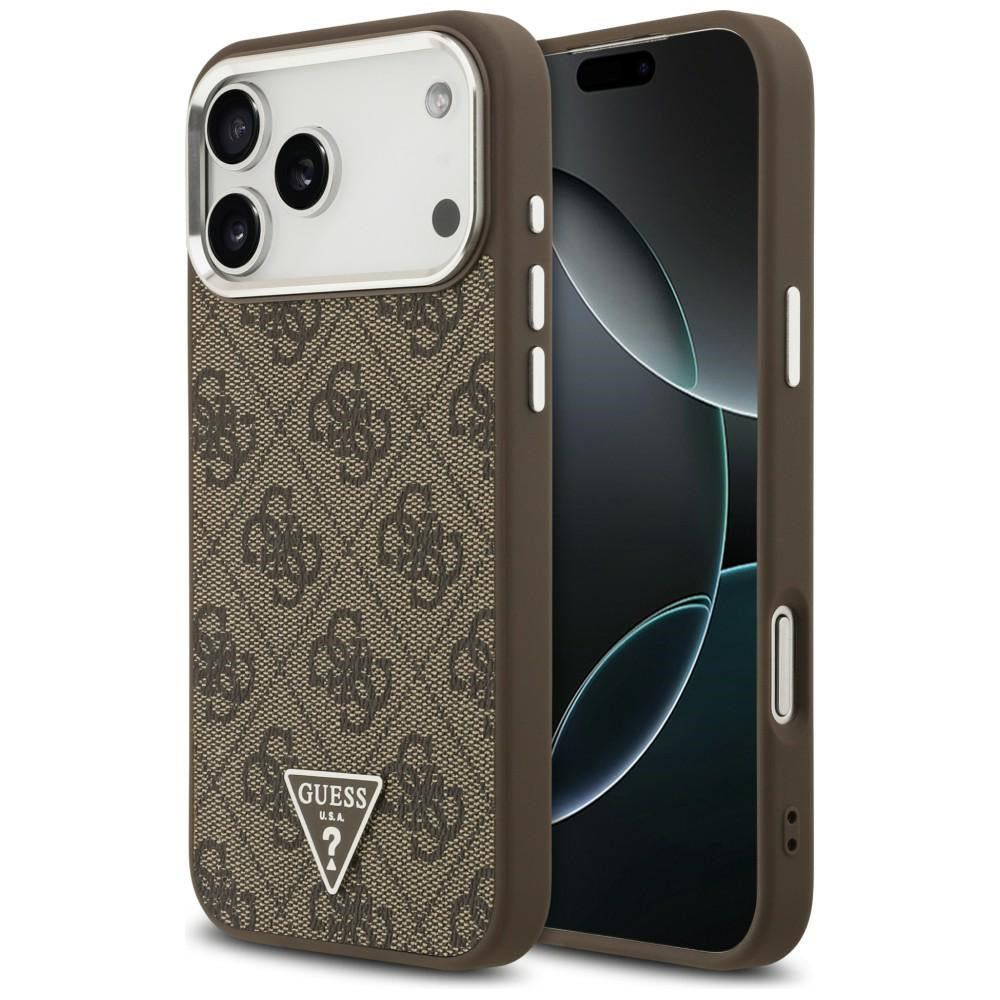 Husa de protectie Guess Hardcase 4G compatibil cu iPhone 18 Pro Max / iPhone 17 Pro Max, Maro