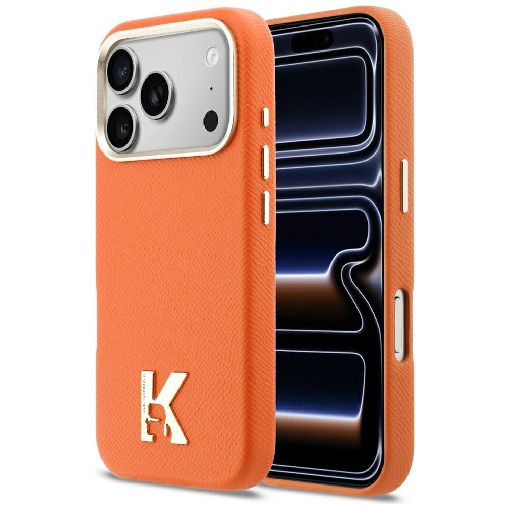 Husa de protectie Karl Lagerfeld compatibil cu iPhone 18 Pro / iPhone 17 Pro, Portocaliu