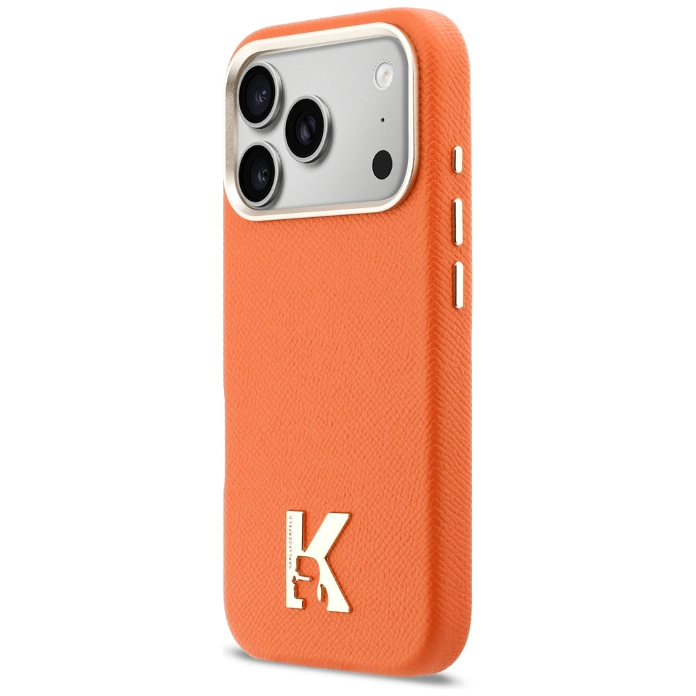 Husa de protectie Karl Lagerfeld compatibil cu iPhone 18 Pro / iPhone 17 Pro, Portocaliu