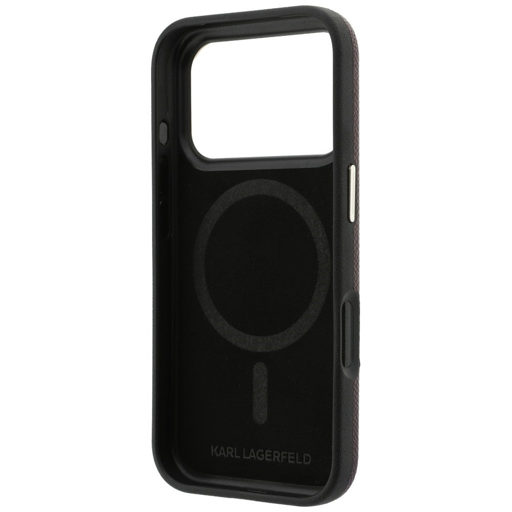 Husa de protectie Karl Lagerfeld compatibil cu iPhone 17 Pro Max / iPhone 18 Pro Max, Bordo