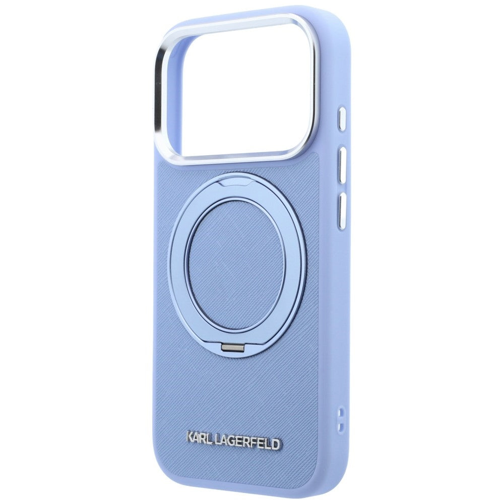 Husa de protectie Karl Lagerfeld Saffiano compatibil cu iPhone 18 Pro / iPhone 17 Pro, Albastru
