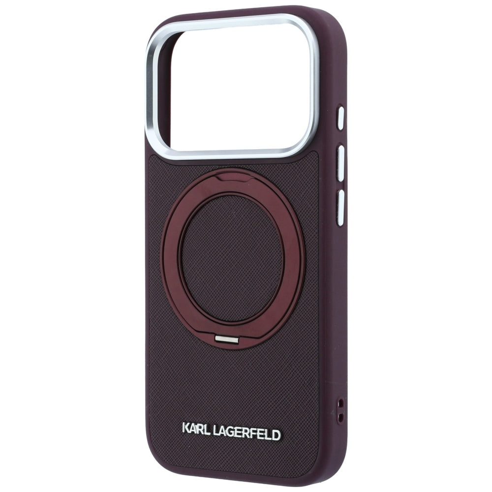Husa de protectie Karl Lagerfeld Saffiano compatibil cu iPhone 17 Pro Max / iPhone 18 Pro Max, Bordo